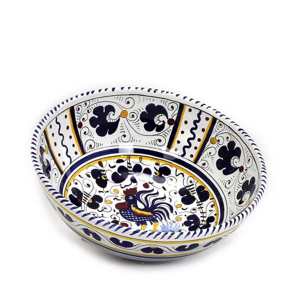 ORVIETO BLUE ROOSTER: Salad Bowl (Medium)