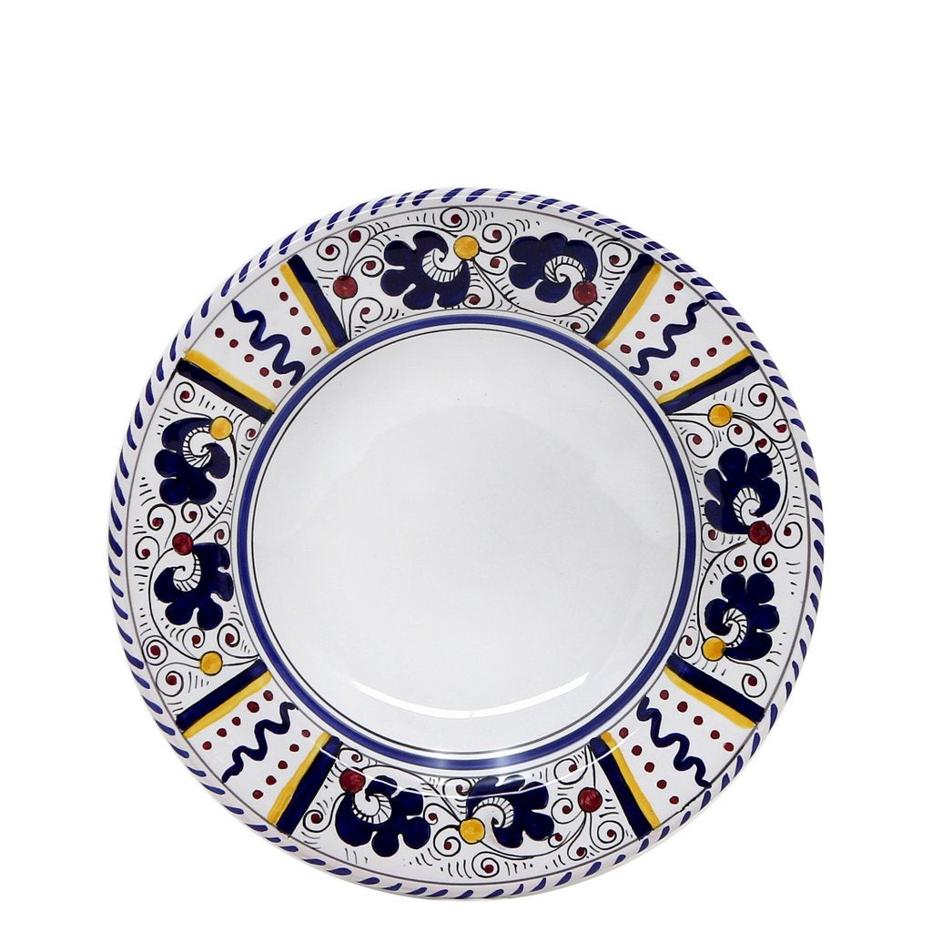 ORVIETO BLUE ROOSTER: Salad Plate - White Center