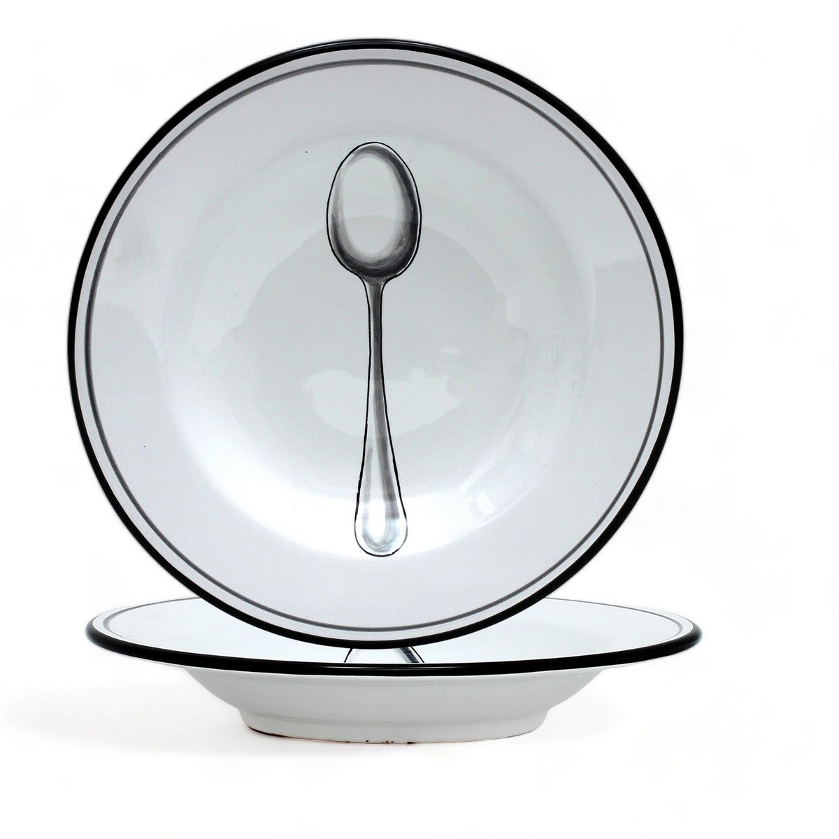 POSATA NERO: Pasta/Soup Rimmed Bowl Plate