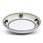 ORVIETO BLUE ROOSTER: Risotto/Pasta/Cioppino round shallow coupe bowl