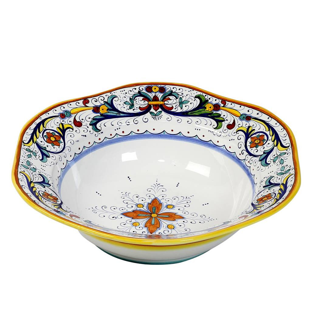 RICCO DERUTA DELUXE: Hexagonal Lg Salad Pasta Bowl