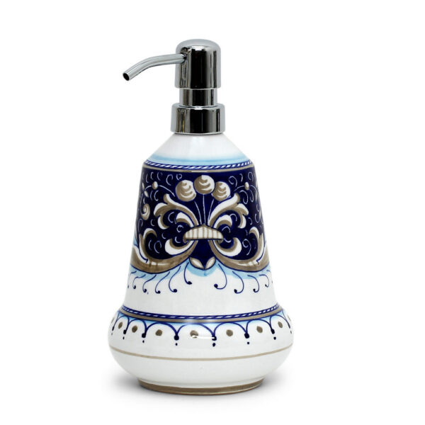 RICCO DERUTA BLUE: Liquid Soap/Lotion Dispenser with Chrome Pump (Medium 20 OZ) [R]