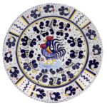 ORVIETO BLUE ROOSTER: Charger Buffet Platter - DERUTA OF ITALY