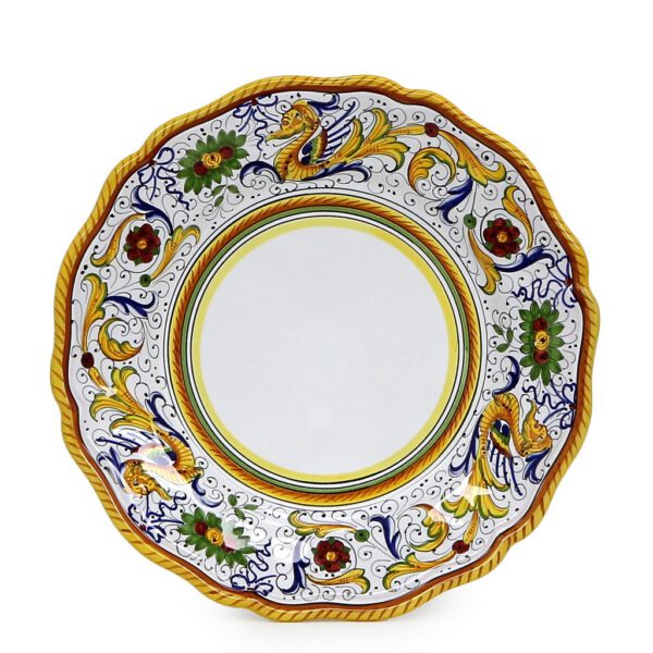 RAFFAELLESCO: Rim Pasta Soup Bowl - White Center - Artistica.com