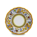 RAFFAELLESCO: Salad Plate (White Center) - DERUTA OF ITALY