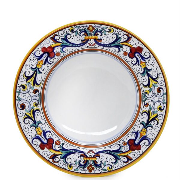 RICCO DERUTA: Rim Pasta Soup Bowl - White Center - Artistica.com