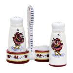 ORVIETO RED ROOSTER: Salt and Pepper Cruet