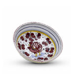 ORVIETO RED ROOSTER: Medium Cereal Coupe Bowl (14 cm = 5.5" Diam)